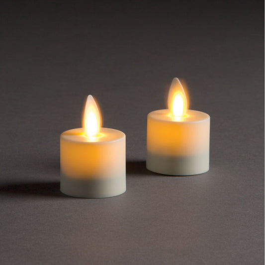 LIGHTLi Moving Flame Advanced Battery-Operated LED Indoor Tealights (Plastic), Set of 2