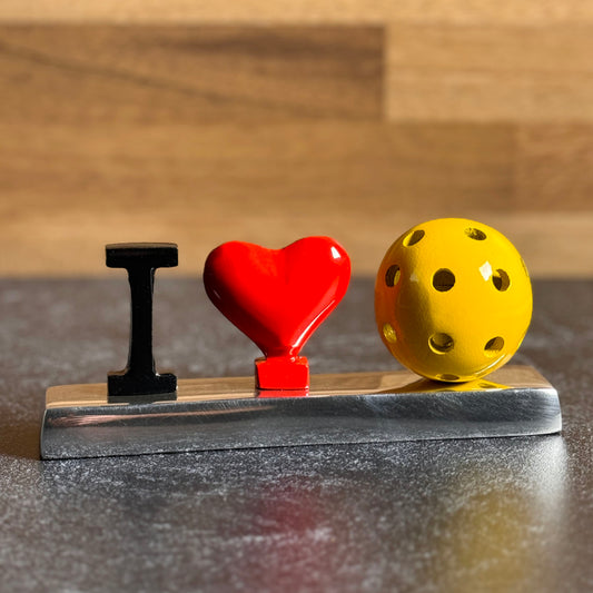 I Love Pickleball 6" Decorative Desktop Sign