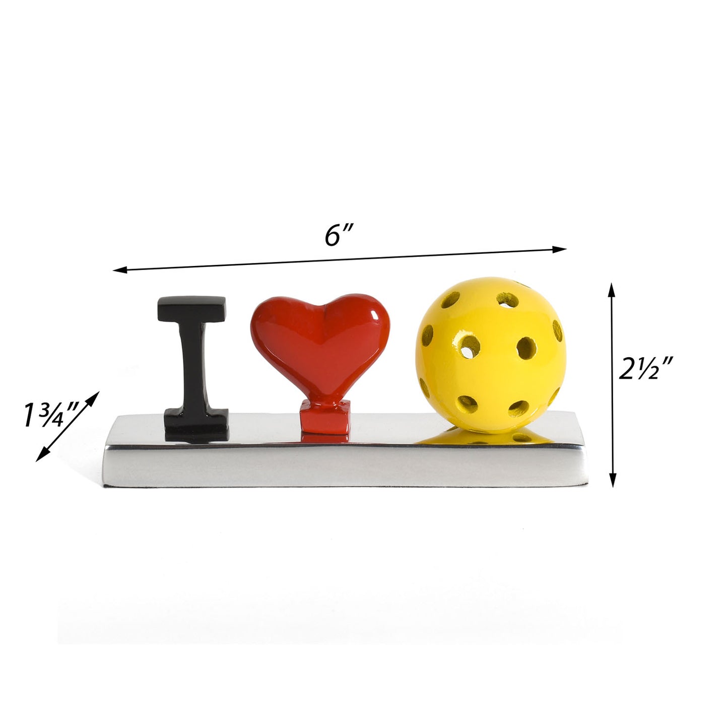 I Love Pickleball 6" Decorative Desktop Sign