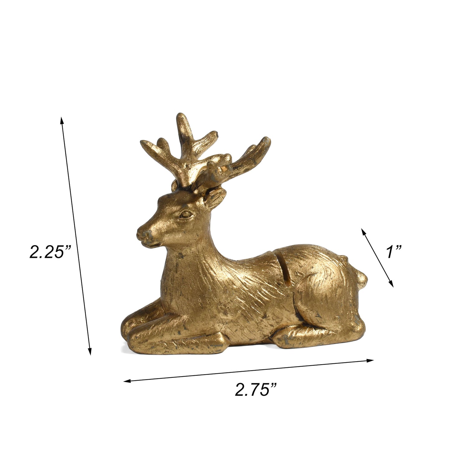 Deer Antique Gold Name Card Holder, Set of 6