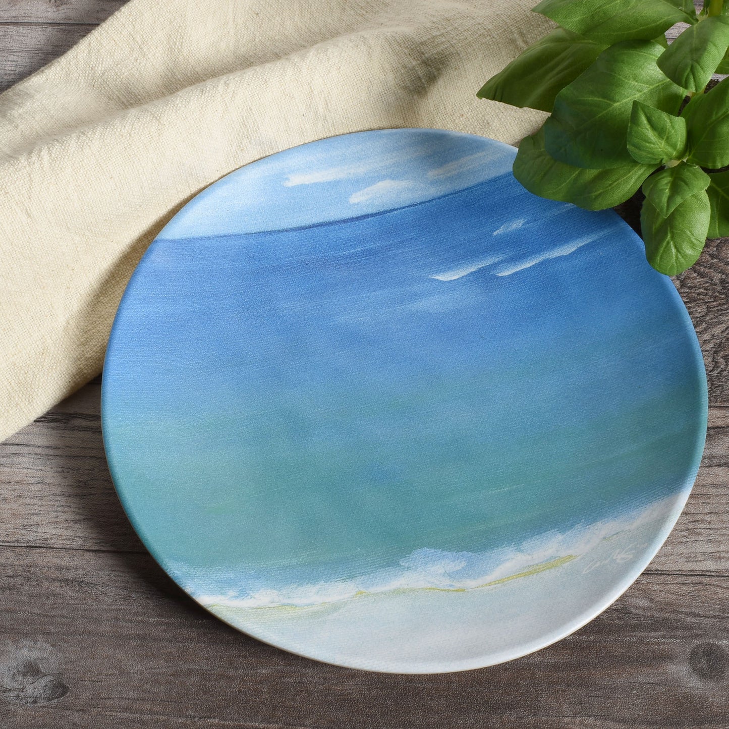 Merritt Shoreline by Carole Shiber 8-1/2" Melamine Salad Plate, Set of 6