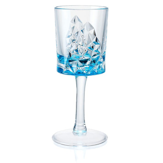 Glacier Acrylic Wine Glass, BPA-Free, Turquoise Blue