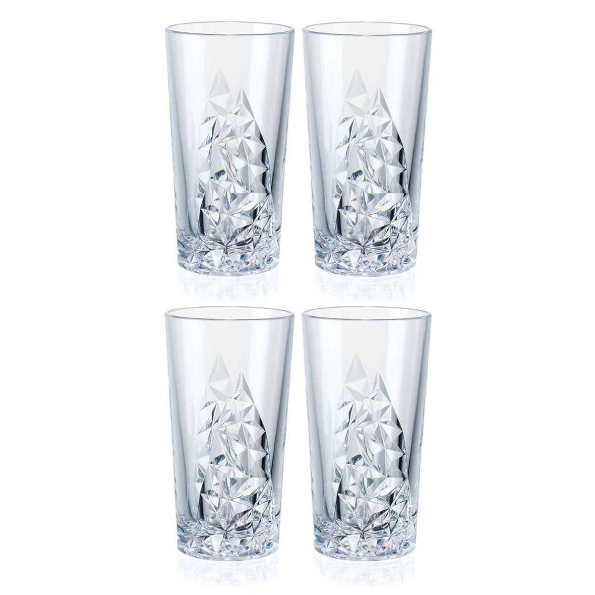 Merritt Glacier 14-ounce Acrylic Tumbler, BPA-Free, Set of 4