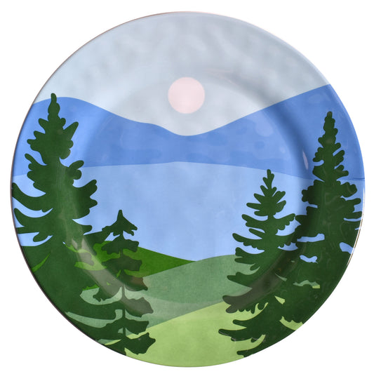 Merritt Designs Lakeview by Kate Nelligan 11-1/2" Melamine Dinner Plate, Multicolor, Set of 6