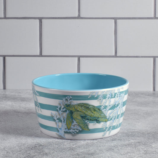 Merritt Designs Sea Turtle 5-1/2" Melamine Single Serving Salad Bowl, Multi