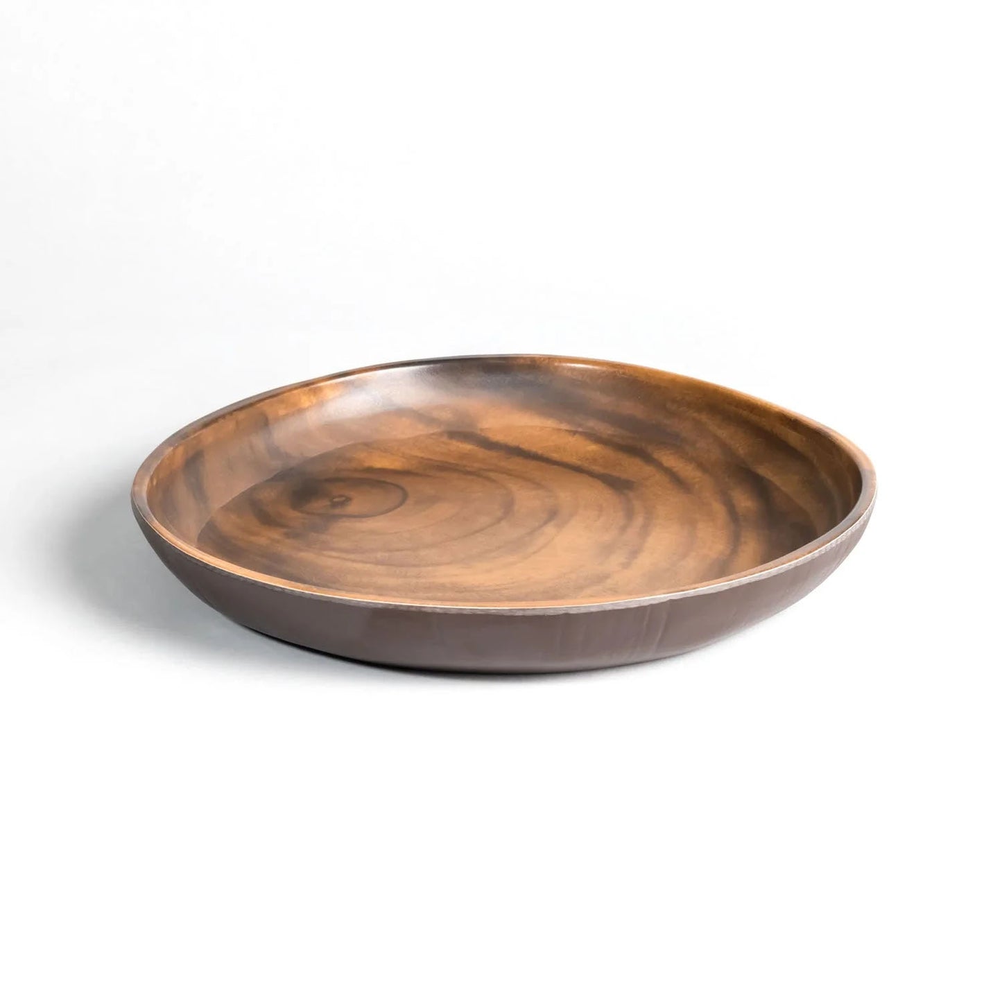 Merritt Designs Faux Sequoia Wood 8" Melamine Salad Luncheon Plate, Set of 6