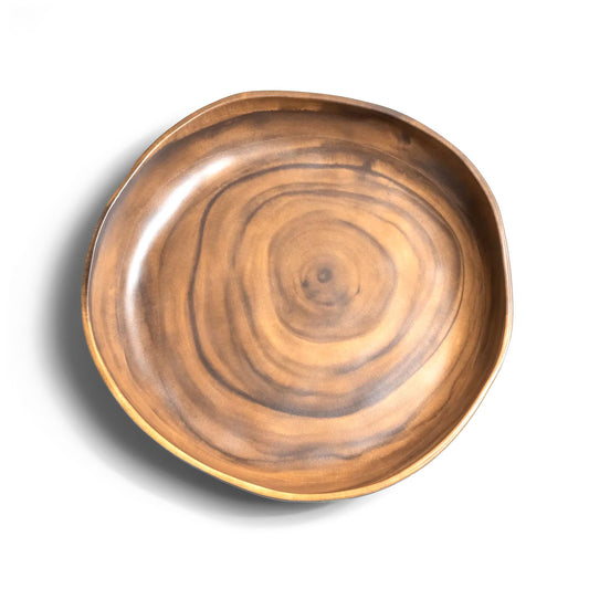 Merritt Designs Faux Sequoia Wood 12" Melamine Serving Tray