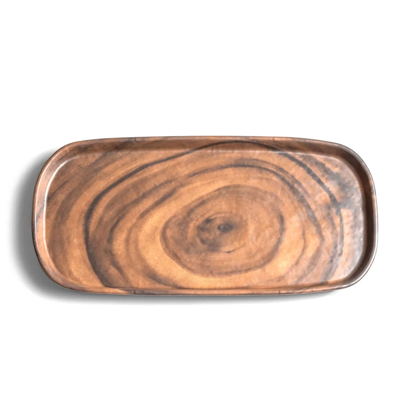 Merritt Designs Faux Sequoia Wood 14-1/2" x 7" Melamine Appetizer Serving Tray