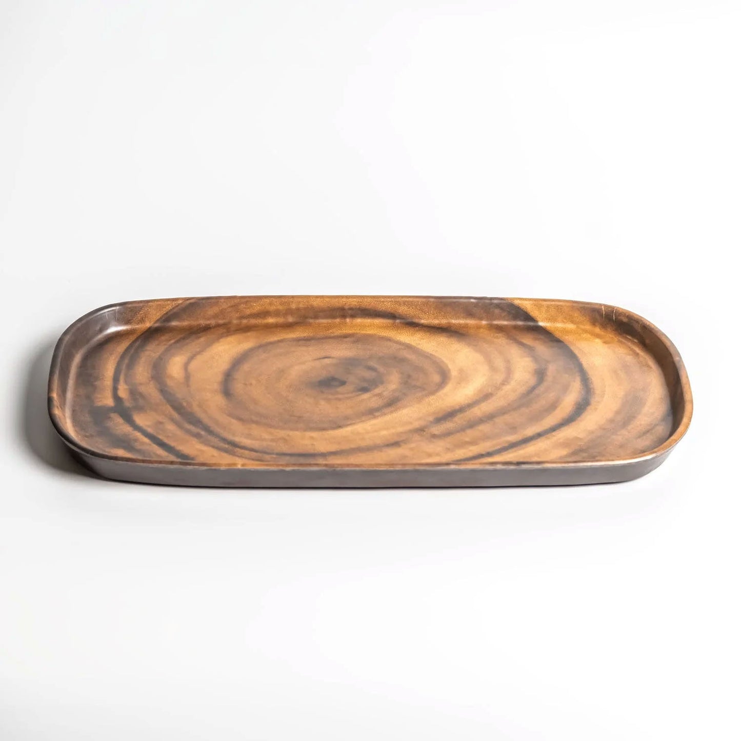 Merritt Designs Faux Sequoia Wood 14-1/2" x 7" Melamine Appetizer Serving Tray