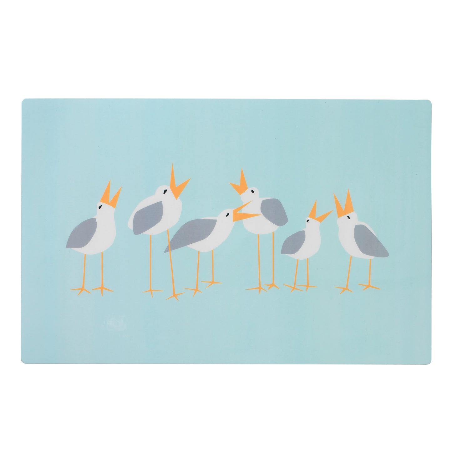 Merritt Designs Seagulls by Kate Nelligan 17" x 11" Vinyl Placemat