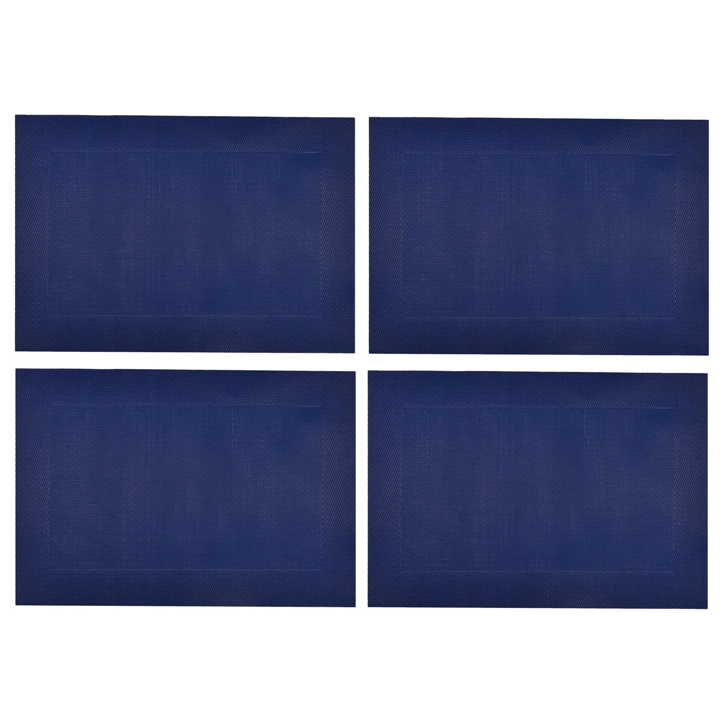 Woven Vinyl Easy Care 19" x 13" Rectangular Placemat, Set of 4