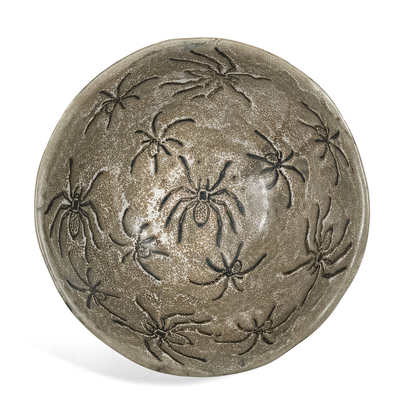 Spooky Spiders 10-3/4" Decorative Ceramic Bowl