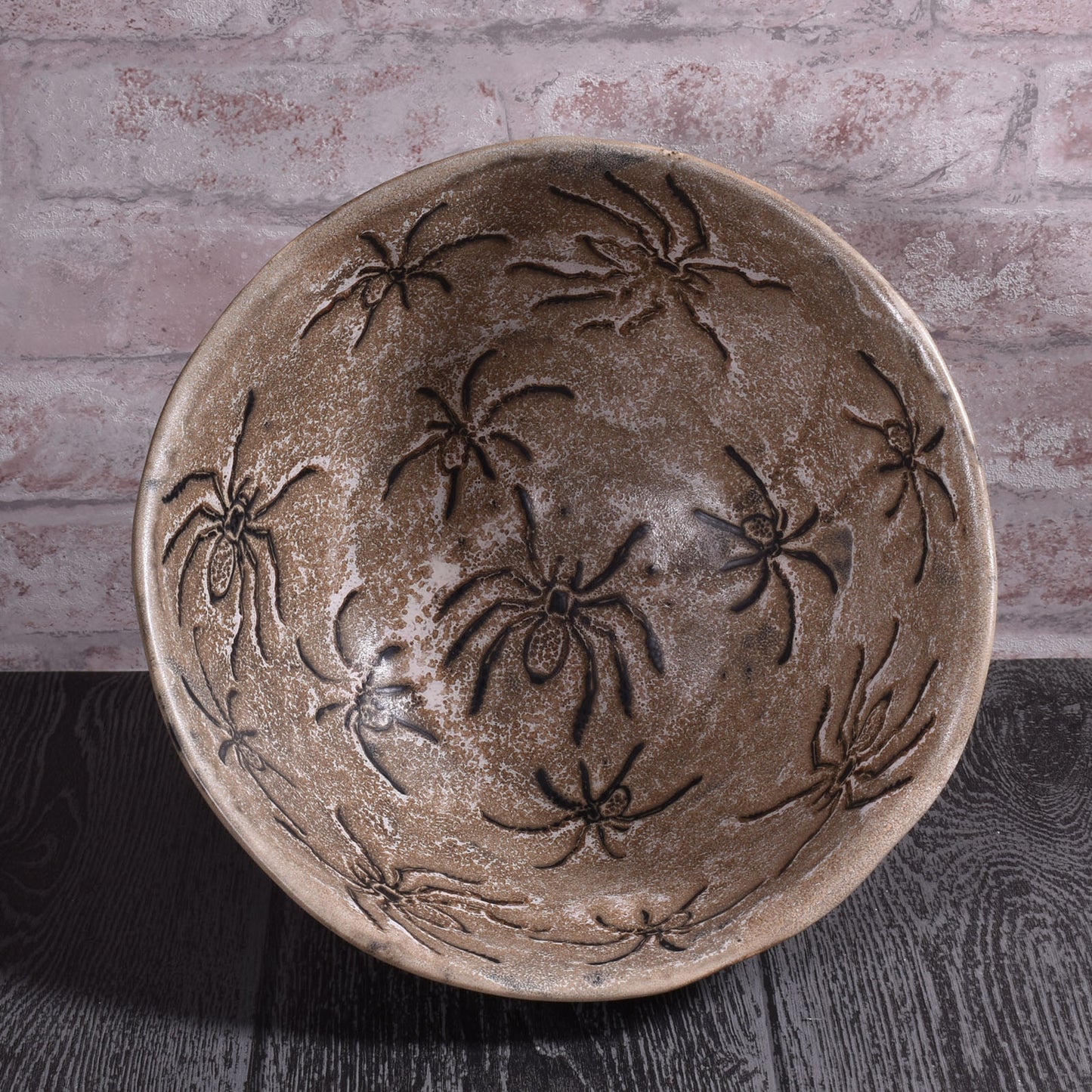 Spooky Spiders 10-3/4" Decorative Ceramic Bowl