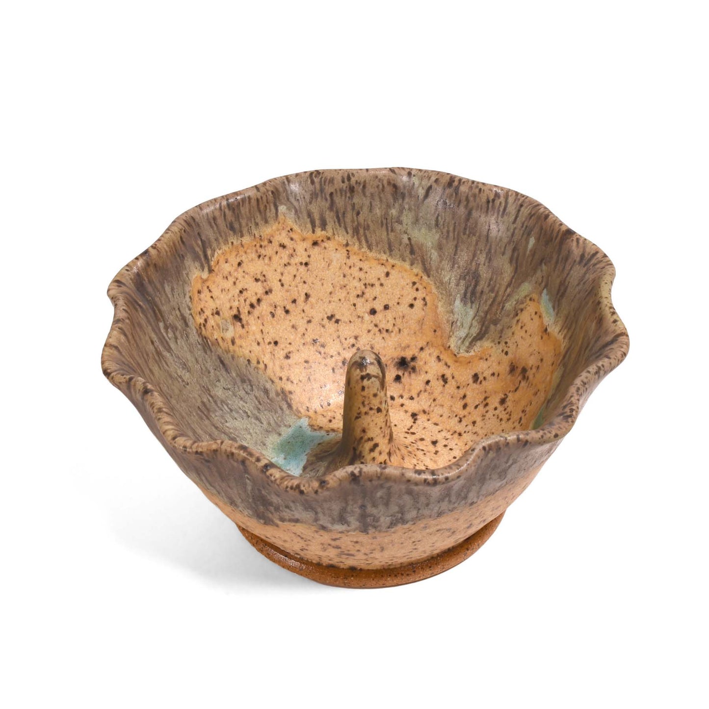 American Handmade Pottery Apple Baker, Sage Green