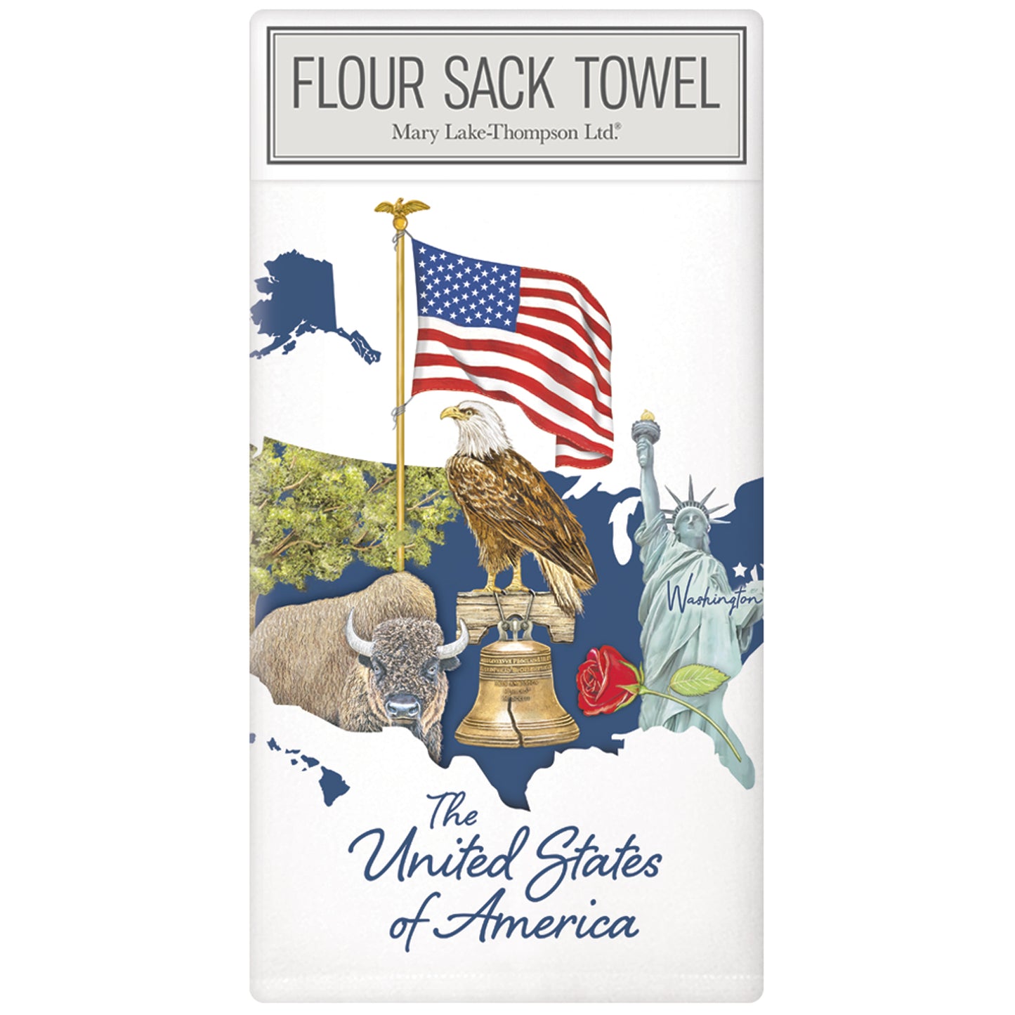 The United States of America Symbols Cotton Flour Sack Kitchen Dish Towel