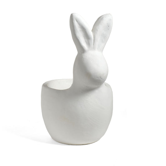 Napa Home & Garden White Rabbit Cement Planter