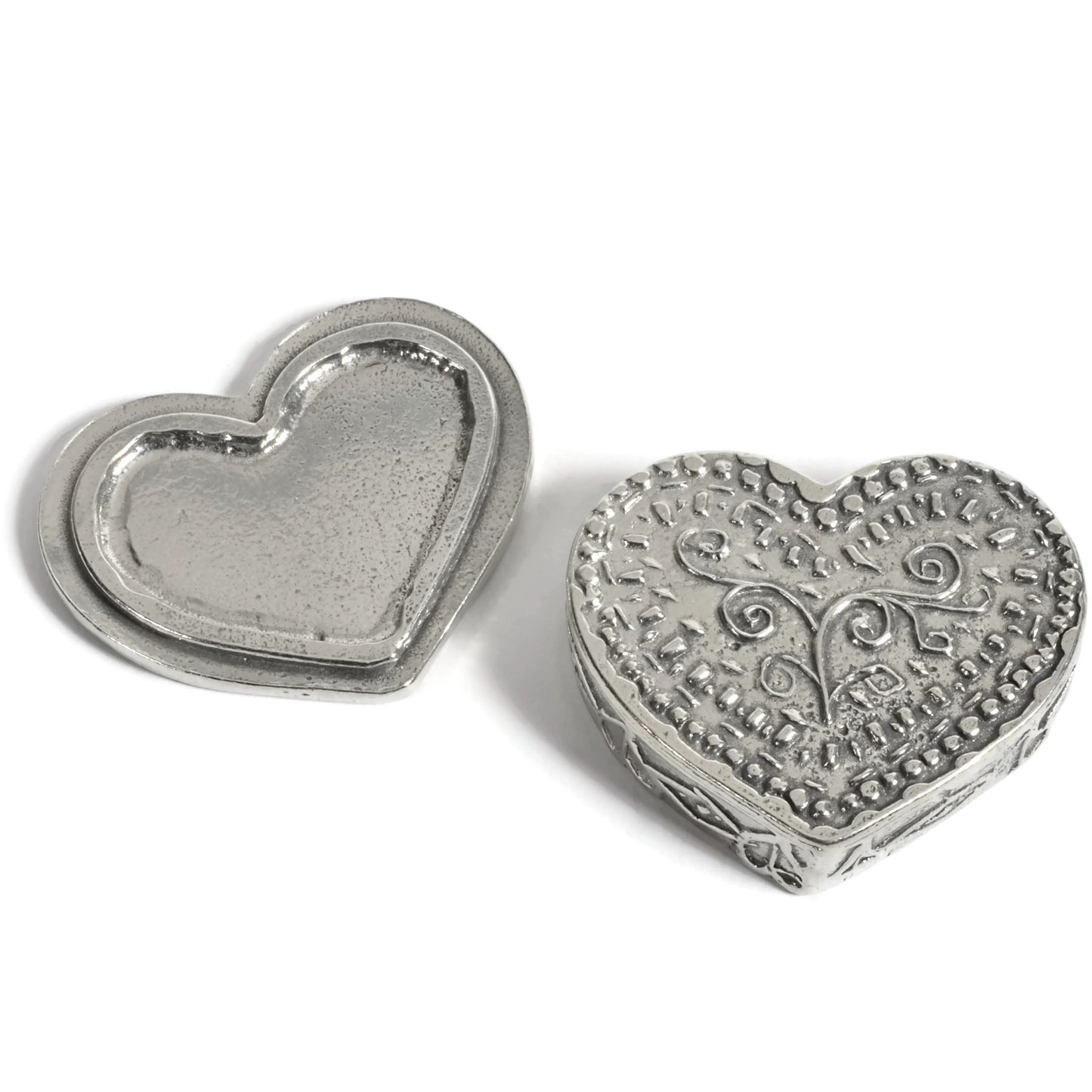 Crosby & Taylor Heart 2-1/4" Small Pewter Keepsake Box, Handmade in the USA