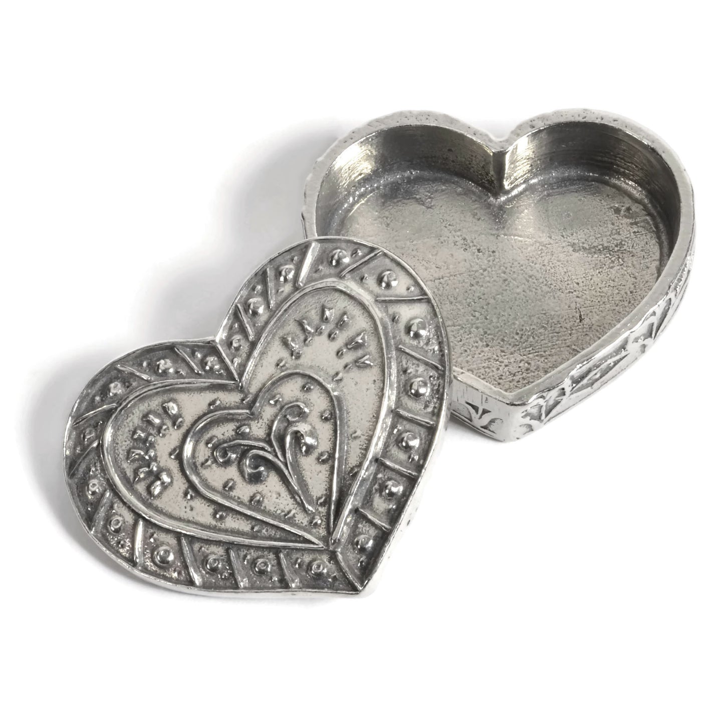 Crosby & Taylor Heart 2-1/4" Small Pewter Keepsake Box, Handmade in the USA