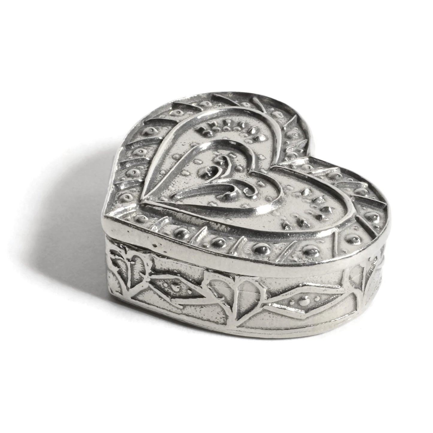 Crosby & Taylor Heart 2-1/4" Small Pewter Keepsake Box, Handmade in the USA