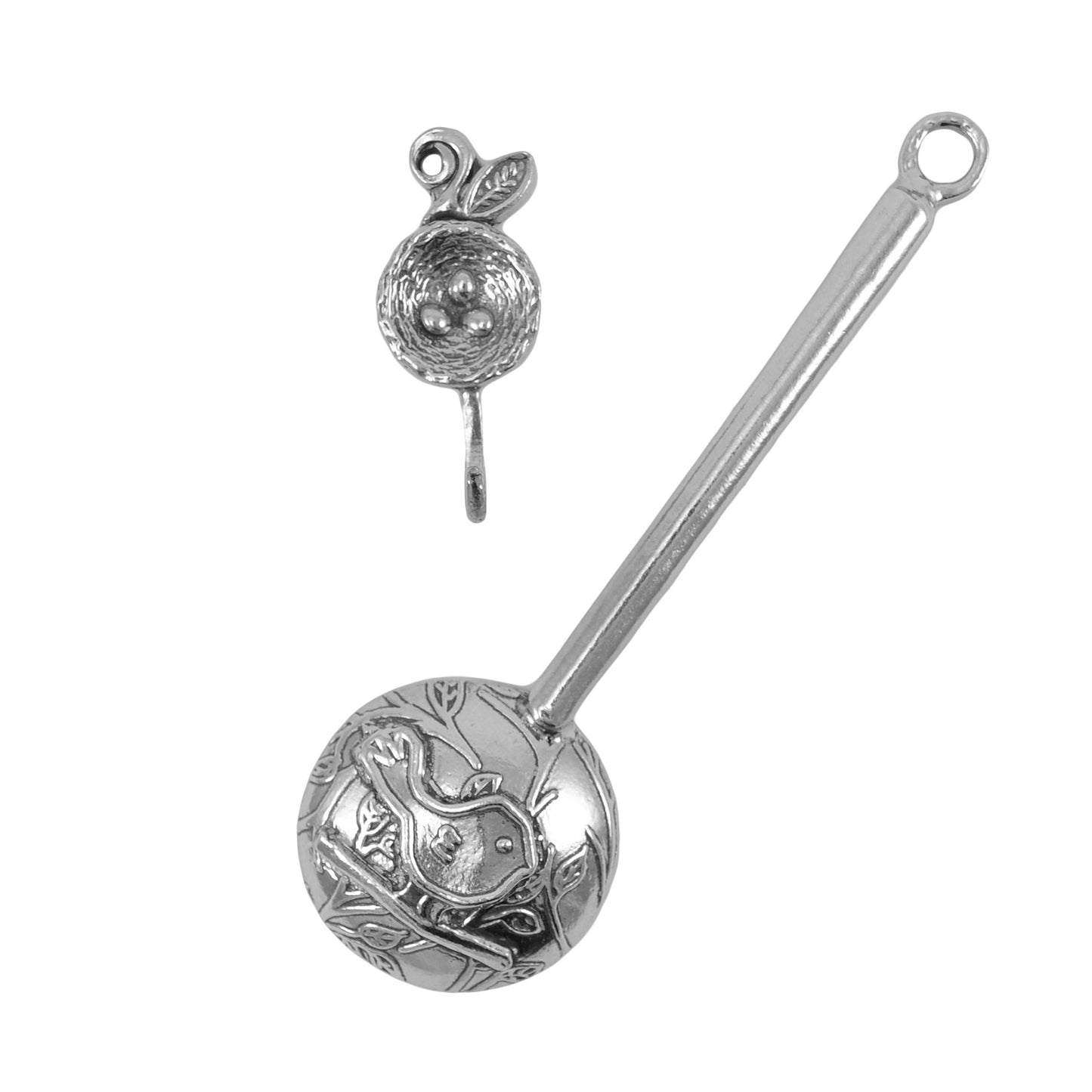 Crosby & Taylor Bird Pewter Coffee Scoop with Hook, Handmade in the USA