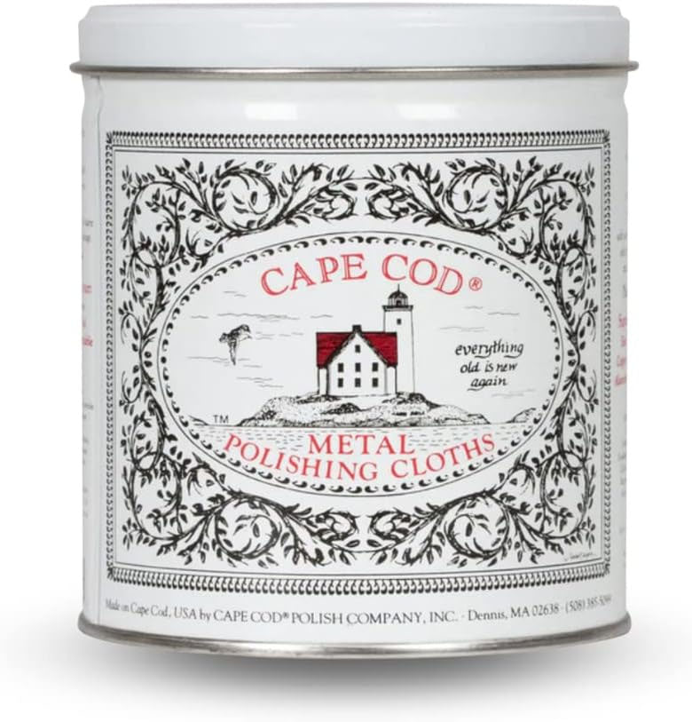 Cape Cod® Metal Polishing Cloths with Buffing Cloth, Gloves, and Decorative Tin