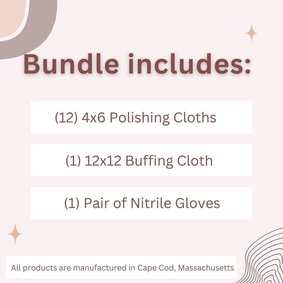 Cape Cod® Metal Polishing Cloths with Buffing Cloth, Gloves, and Decorative Tin
