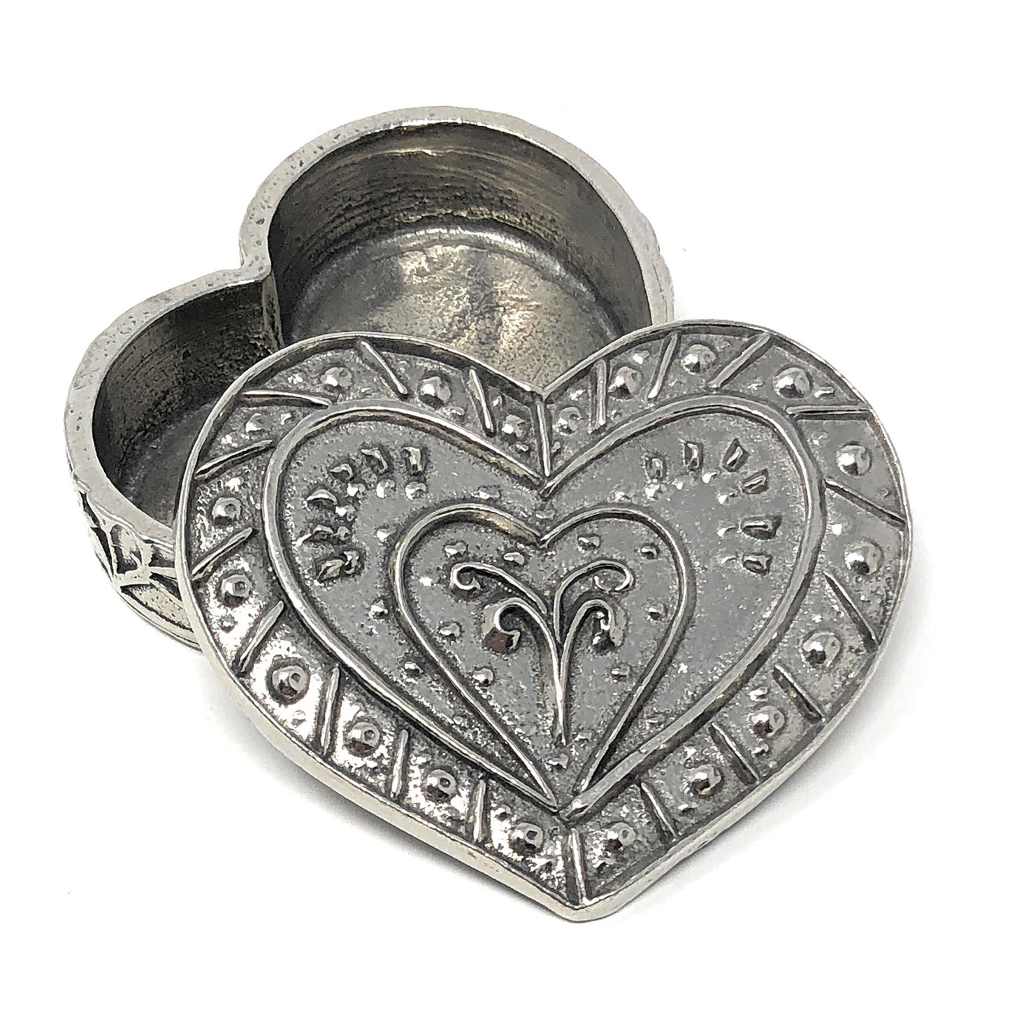 Crosby & Taylor Heart 2-1/4" Small Pewter Keepsake Box, Handmade in the USA