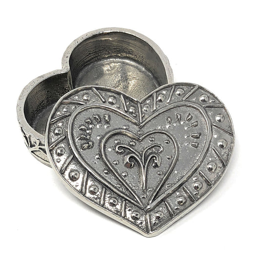 Crosby & Taylor Heart 2-1/4" Small Pewter Keepsake Box, Handmade in the USA