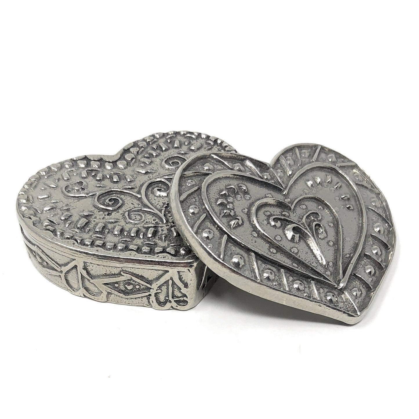 Crosby & Taylor Heart 2-1/4" Small Pewter Keepsake Box, Handmade in the USA