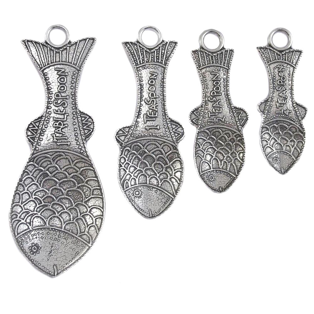 Crosby & Taylor Replacement Pewter Measuring Spoon, Fish Pattern