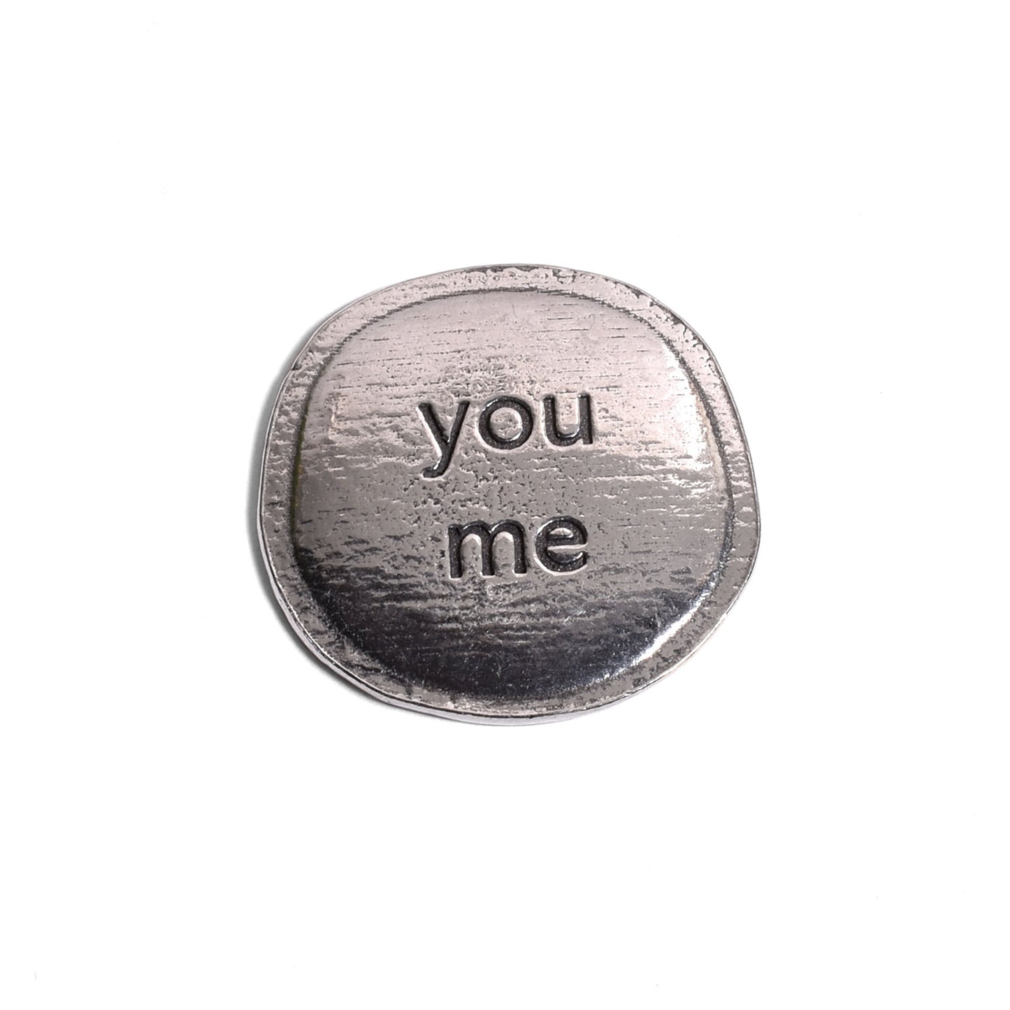 Crosby & Taylor "You Me US" Lead-Free American Pewter Pocket Sentiment Token Expressing Love and Commitment