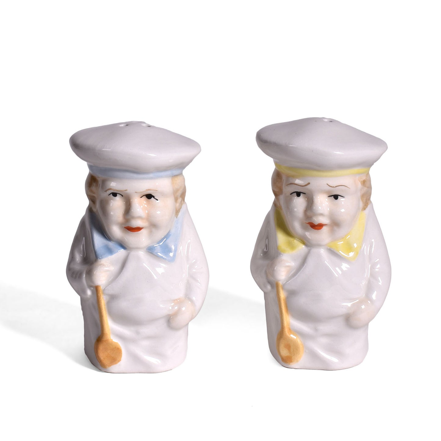 Vintage Chef 3-1/2" Ceramic Salt and Pepper Shaker Set