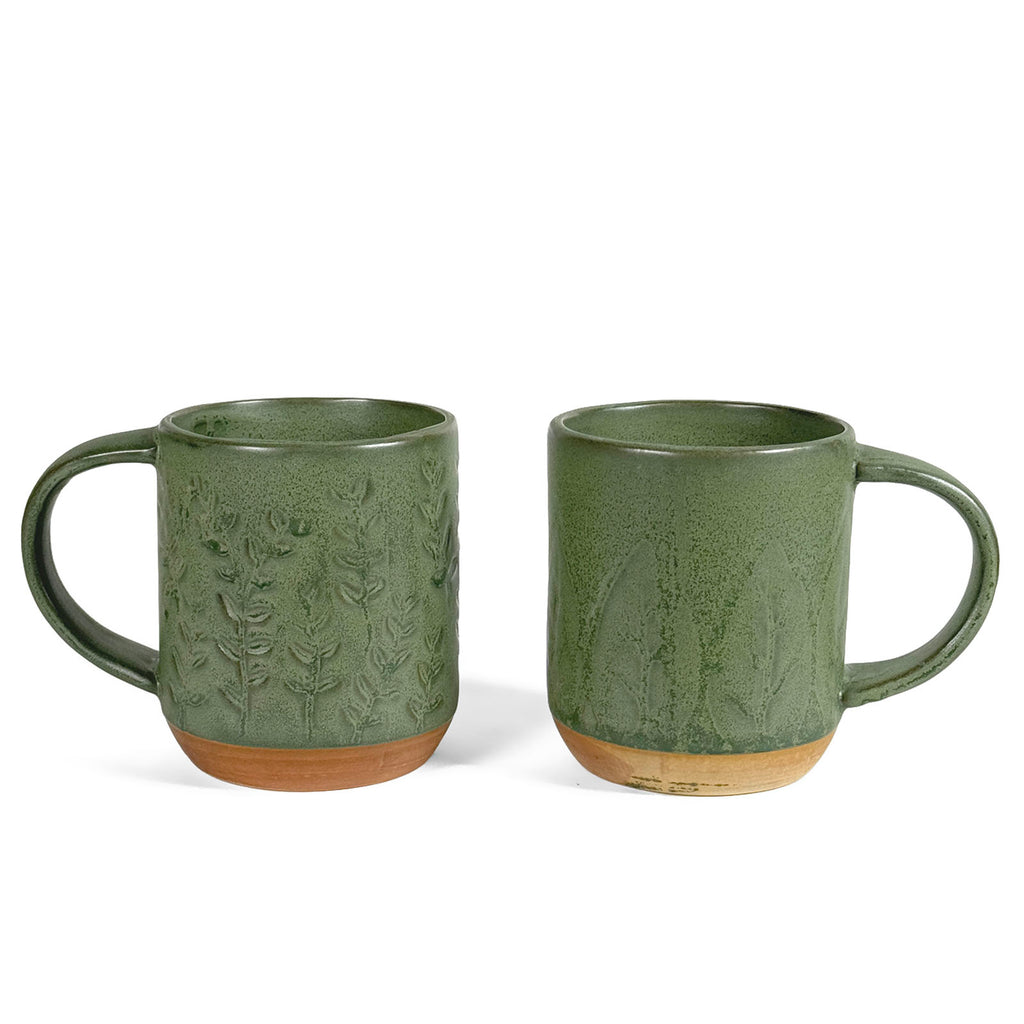 Green and White Yosemite Creative Ceramic Mug Stoneware Reactive