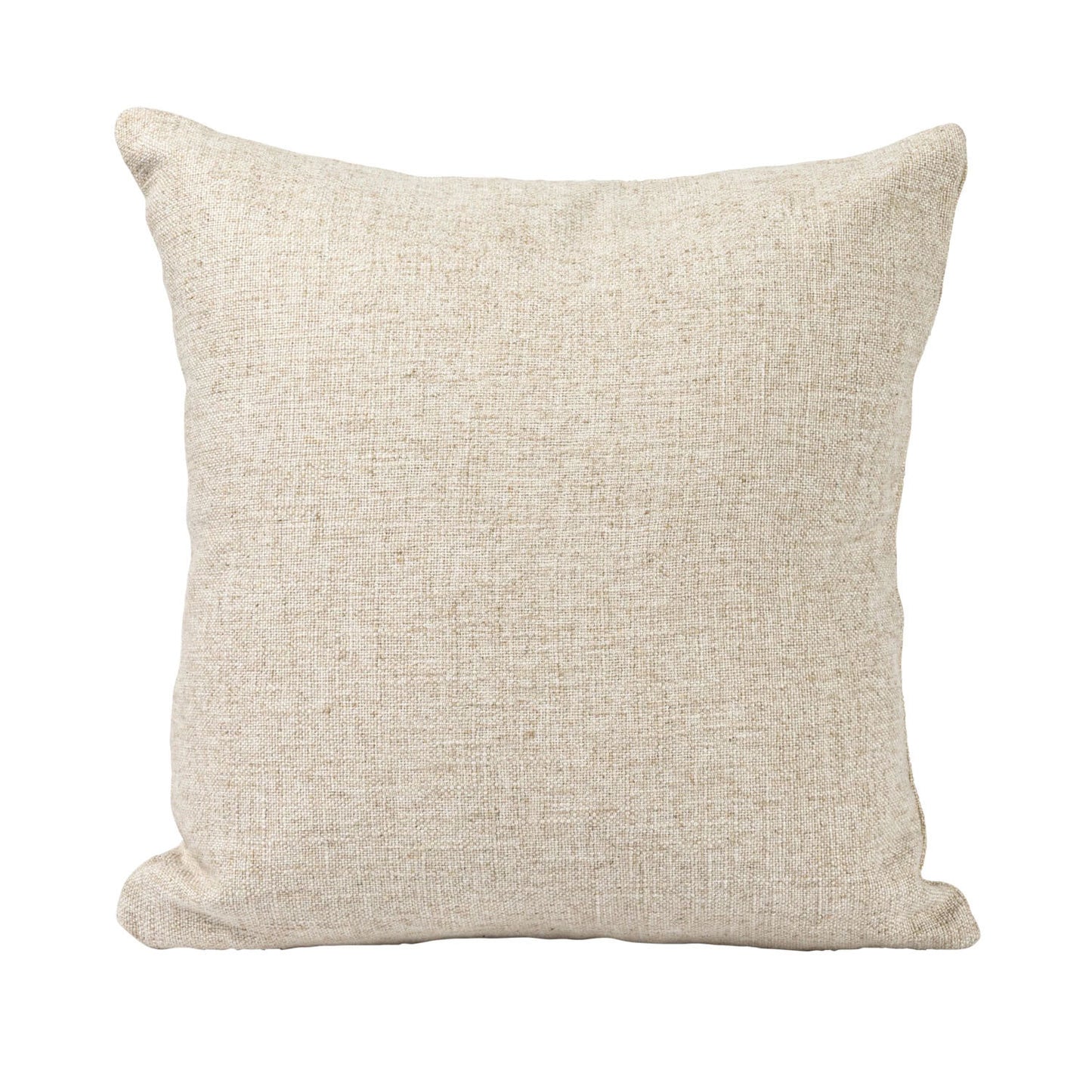 Creative Co-Op Frog, The Kissing Booth is Closed 16" Square Linen Rayon Blend Throw Pillow, Natural and Green