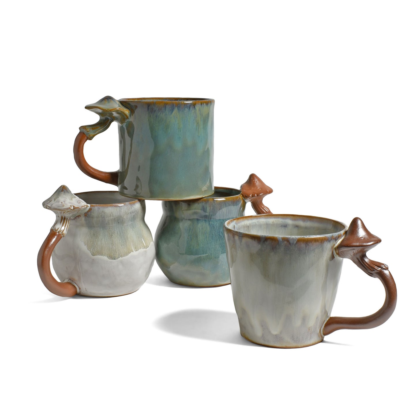 Stoneware Mug with Mushroom Handle, Open Stock