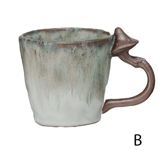 Stoneware Mug with Mushroom Handle, Open Stock