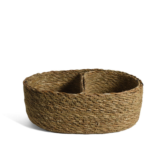 Small Handwoven Seagrass Oval Nesting Baskets from Bangladesh, Natural, Set of 3