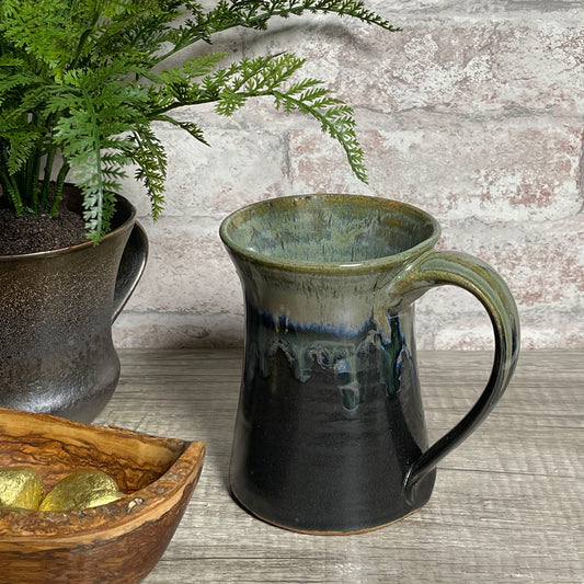 Handmade American Pottery Mug by Dock 6 Pottery, Each One Unique, Black Pearl