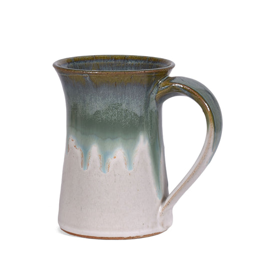 Handmade American Pottery Mug by Dock 6 Pottery, Each One Unique, White Pearl