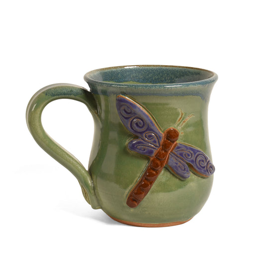 Dragonfly Coffee Tea Mug, Handmade American Pottery