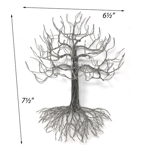 Stainless Steel Wire Sculpture Ornament by Drawn Metal Studios with Suction Cup Hanger for Window Display, Handmade in The USA