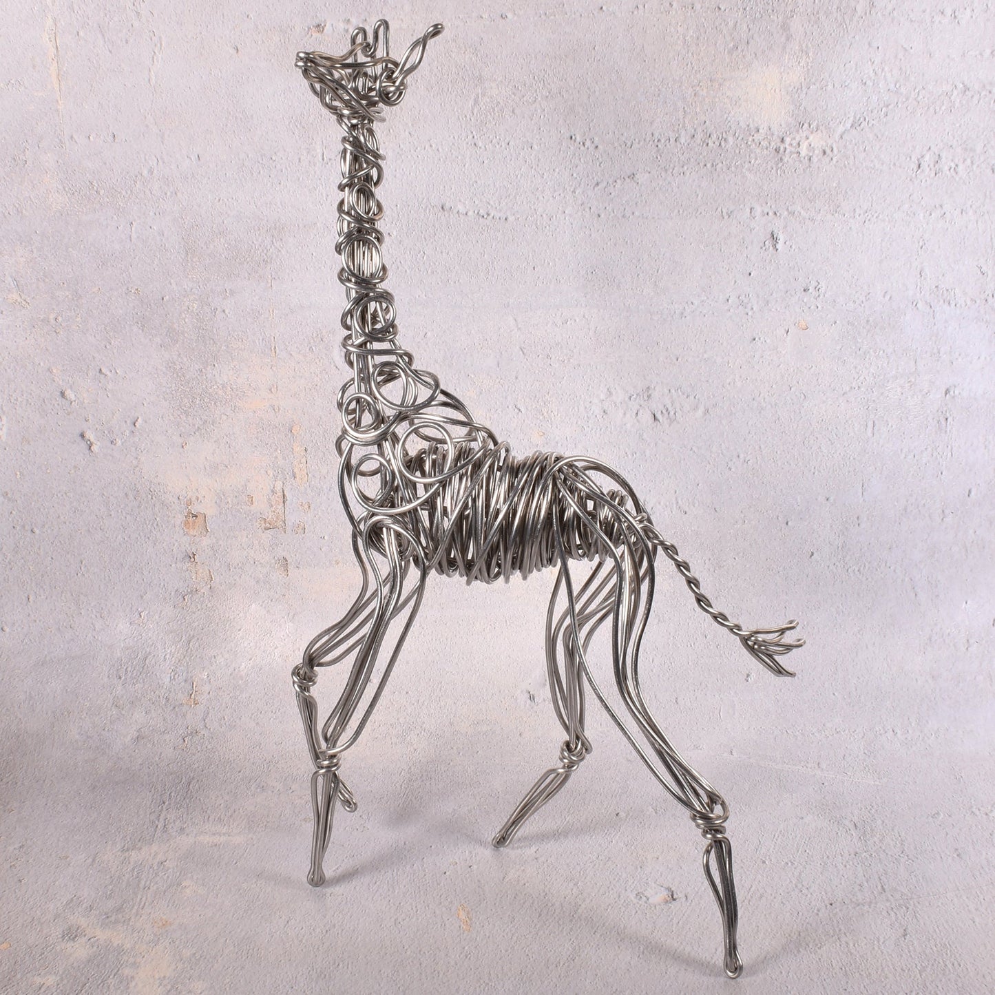 Drawn Metal Studios Giraffe 22-inch Aluminum Wire Sculpture