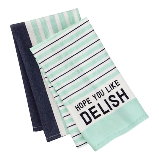 Hope You Like Delish 100% Cotton Tea Towels, Set of 2