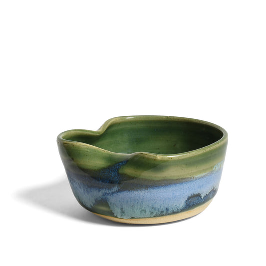 Handmade American Pottery Salsa, Tapenade, Dip Bowl with Spout