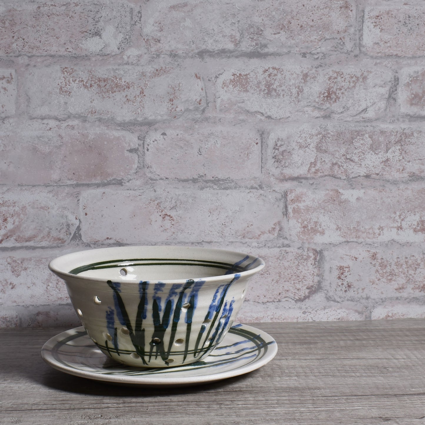 Wildflower Berry Bowl and Plate Set by Holman Pottery, Handmade in the USA