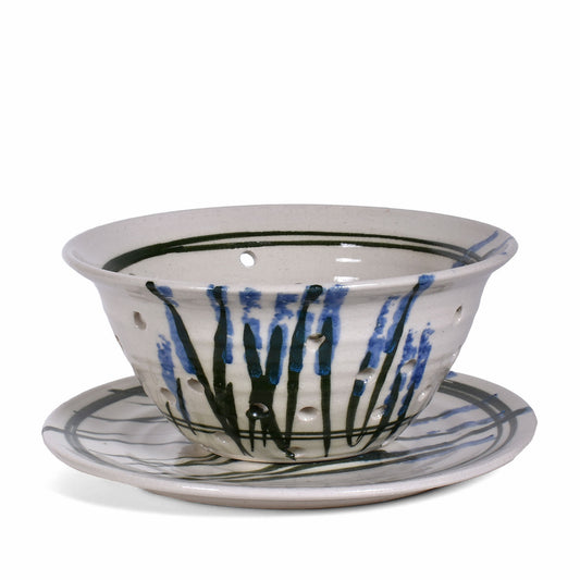 Wildflower Berry Bowl and Plate Set by Holman Pottery, Handmade in the USA