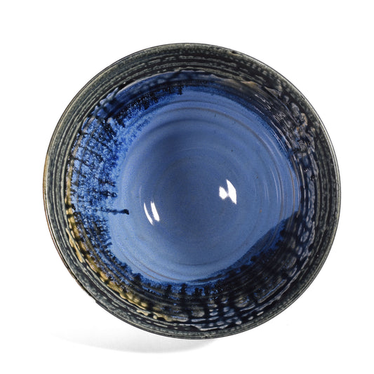 American Handmade Centerpiece Bowl by Holman Pottery, Smoky Blue, Each One Varies