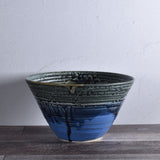 American Handmade Centerpiece Bowl by Holman Pottery, Smoky Blue, Each One Varies