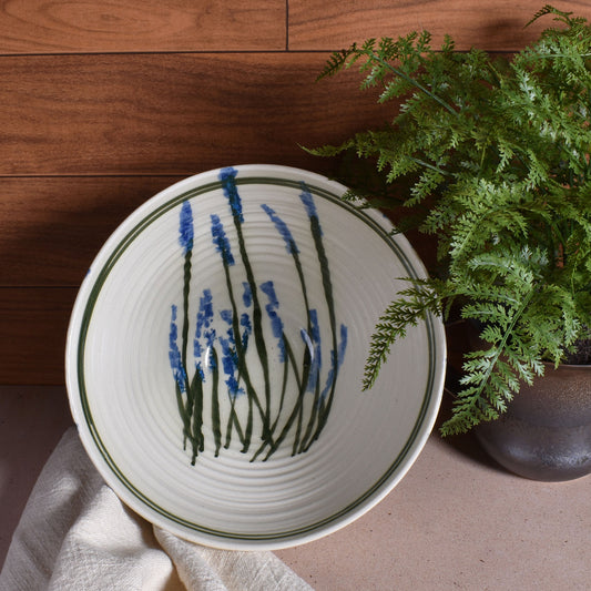 American Handmade Centerpiece Bowl by Holman Pottery, Wildflower, Each One Varies