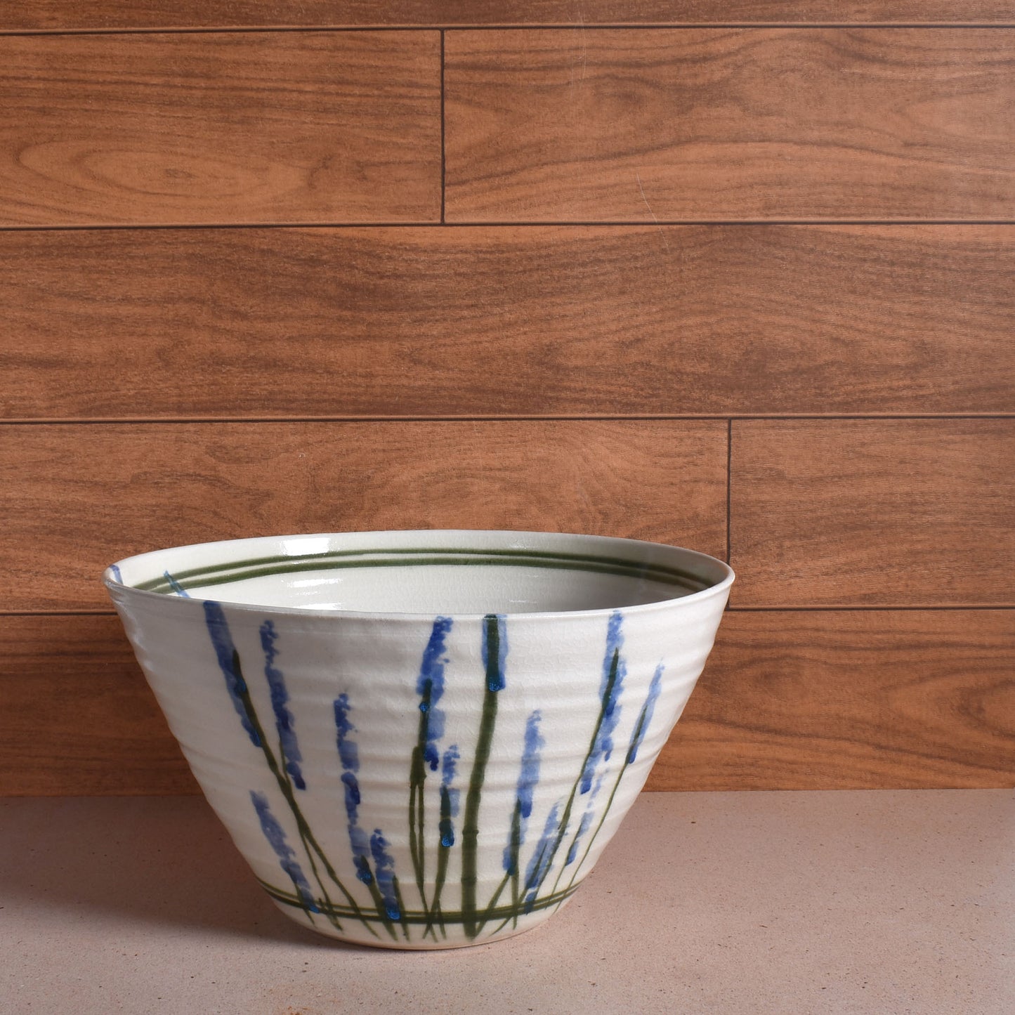 American Handmade Centerpiece Bowl by Holman Pottery, Wildflower, Each One Varies